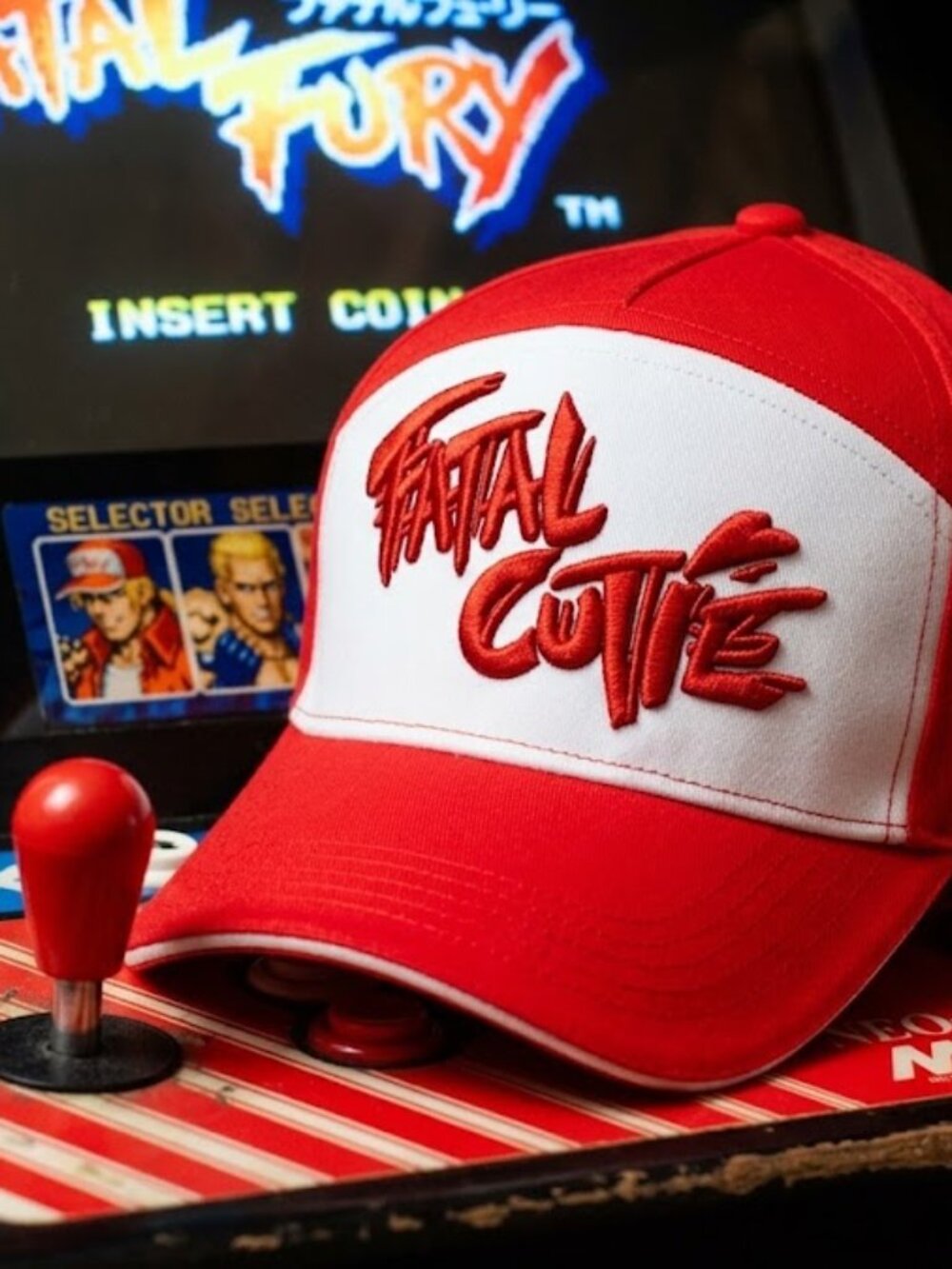 Fatal Cutie Hat SNK Fatal Fury Terry Bogard Embroidered Red White Cap Cosplay